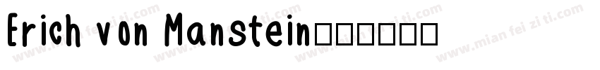 Erich von Manstein字体转换